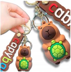 EdiBazzar Kulcstartó, táskadísz, kapibara kulcstartó ajándékba, karabineres medál (Brelok do kluczy torebki Kapibara uroczy)