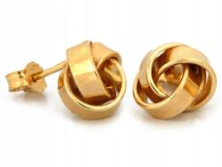 Lovrin Aranyozott ezüst fülbevaló, csomó mintával, 0.925 finomságú, 3.17g súlyú, elegáns ajándék (62435881)