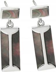 Lovrin Ezüst fülbevaló 925 Négyszögek Gyöngyházzal ajándékba nőknek (Lovrin 58090)