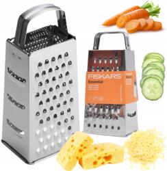 Fiskars Tarka Fiskars Négyoldalú Acél Zöldség, Gyümölcs, Sajt Reszelő, Erős (FS1065589)
