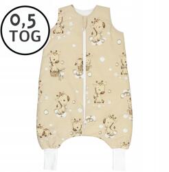 Ankras Nyári Hálózsák lábszárvédővel 92-104 M 0, 5 Tog Pamut 100% Lengyel Termék (ŚZN letni R. M 86-104 ŻYRAFKI BEŻ)