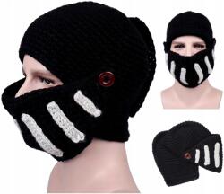 EdiBazzar Férfi usanka sisak lovagi sisak Meleg téli sapka fülekre Motoros Gládiátor (Ciepła maska hełm rycerski z dzianiny)