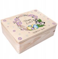 Creative Deco Húsvéti fadoboz az Ön kívánságaival ajándék gyerekeknek 40x30 (JANCDSD140BCUSTOMBUNNYEGGBOXFBM)