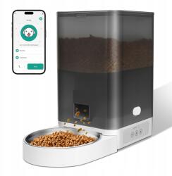 4 literes automata macskaetető, automatikus WiFi kutyatáp adagoló, hangrögzítő funkcióval, szürke (XSKC-WiFi-4L-G)