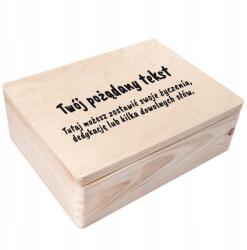 Creative Deco Gravírozott doboz saját szöveggel, születésnapi ajándék, Uv nyomtatás, 40x30x14 cm (JANCDSD140BCUSTOMWISHTEXTBOXFBM)