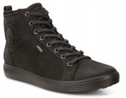 ECCO Magas szárú Ecco Soft 7 fekete bőr cipő, bélelt, cipzáras, 35-ös méret (43035302001)