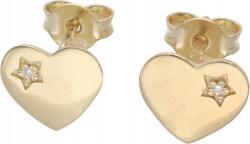 Lovrin Arany fülbevaló 585 szív alakú gyémántokkal, elegáns design nőknek 14kt (Lovrin 60538)