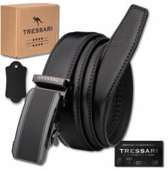 Tressari Férfi fekete automata Öv , 100% valódi bőr (TRESSARI męski pasek do garnituru klasyczny)