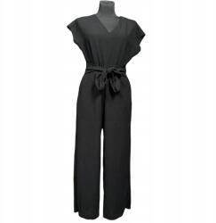 OVS Rövid ujjú, kényelmes, elegáns fekete overall övvel 42-es méret (UB000209)