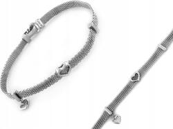 Lovrin Divatos ezüst karkötő 925, két szívvel, r18-as szalag, ajándékba neki (Lovrin)