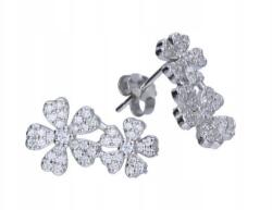 Lovrin Ezüst fülbevaló 925 virágok fehér cirkónia kövekkel, egyedi design ajándékba (Lovrin 63065)