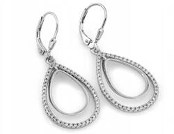 Lovrin Ezüst fülbevaló 925-ös finomságú, függő, cirkónia köves, nagy csepp alakú, 4.03g, ajándéknak is kiváló