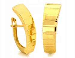 Lovrin Arany fülbevaló, angol kapcsos, 585-ös, hosszúkás, fényes lemezkék, kő nélkül, 14 karátos (Lovrin)