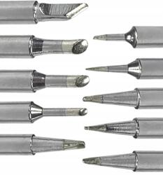 Yihua 900M-T hegykészlet, 10 db, ezüst színű, Yihua 936 937 852 878 902 állomásokhoz (10 Grotów 900M-T Zestaw Do Stacji Yihua)