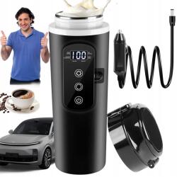 12V/24V Autós Melegítő Bögre 400ML Hordozható Teás Kávés Bögre (sdagh150BK)