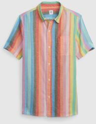 GAP Детска риза Oxford Shirt GAP от лен GAP | Oranzhev | Момчешки | 104-110