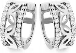 Lovrin Ezüst Szép Áttört Mintás Fülbevaló 925 Női Karika elegáns ajándékba