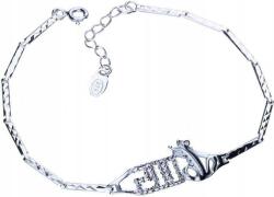 Lovrin Ezüst karkötő 925, cirkónia kövekkel díszítve, 3, 76g, divatos mintával és charmokkal (Lovrin 50501)