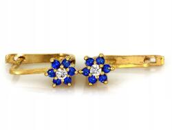 Lovrin Arany fülbevaló 585-ös finomságú cirkónia kövekkel, Virágos mintával kislányoknak, 1.50g, divatos (60978890)