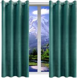 NOW-ART Kész Függönyök Velúr 140x230 karikás, sima, szettben (Zasłona welurowa na kółkach szara 230c)