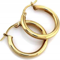 Klasszikus sárga arany 585 fülbevaló, lógó karika, angol kapcsos (Lovrin 92367)