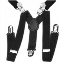 EdiBazzar Férfi Fekete Nadrágtartó Női Erős nadrághoz Emo unisex univerzális (Szelki Damskie Męskie mocne do spodni)