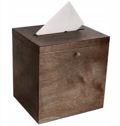 Creative Deco Esküvői borítékgyűjtő doboz kulccsal, ajándékba, dekorációhoz, 29x25x30 cm (X002B4APID)