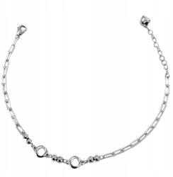 Lovrin 925-ös ezüst karkötő, karika-gyűrűk gömbökkel láncon ajándék (Lovrin108186)