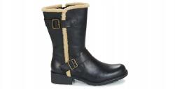 Clarks Orinoco Art női csizma, fekete bőr, bélelt, cipzáras, 37-es méret (261284544)