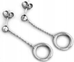 Lovrin Ezüst Fülbevaló 925 Hosszú Karikákkal Láncokkal, eredeti ajándékba