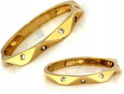 Lovrin Modern arany gyűrű 585 apró cirkóniákkal r16 finom 14k