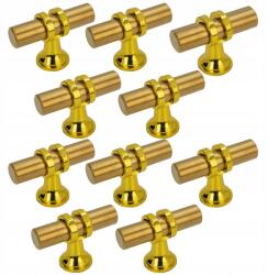B&B 10 db Apollo bútorfogantyú, arany színű gomb szekrényhez, fiókhoz, glamour stílusban (Z10 G110 ZL)