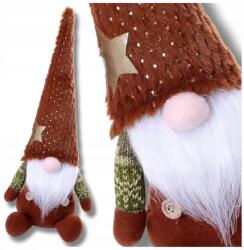  Karácsonyi manó dekoráció Mikulás 40 cm manó ülő barna manó (Świąteczny skrzat Mikołaj krasnal siedzący)