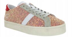 D. A. T. E Olasz női félcipő D. a. t. e. Hill Double rózsaszín, bőr, csillámos, 39-es méret (W301-HD-GL-PK)