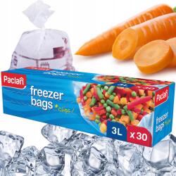Paclan Fagyasztózacskók gyümölcsökhöz, zöldségekhez, klipsszel zárható Paclan 3L 30 db (451043)