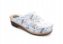 Marcus lengyel klumpa cipő bőr mintás fodrászoknak, kozmetikusoknak (dam-134)