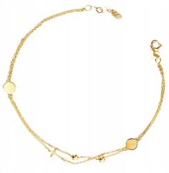 Lovrin Arany karkötő 585 dupla soros, golyókkal és kereszttel, divatos ajándék