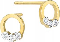 Lovrin Arany fülbevaló 585 karika briliáns gyémántokkal, elegáns női ékszer (Jubiler Lovrin)