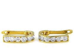 Lovrin Arany fülbevaló 585 cirkónia kövekkel, modern és stílusos (43791954)