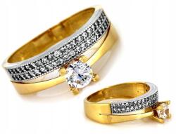 Lovrin Gyűrű 585-ös sárga és fehér aranyból cirkóniákkal, 3, 71g, 21-es méret, ajándékba (Lovrin)