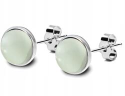 Lovrin Ezüst 925 karika fülbevaló világos türkizkék kővel, stekkeres, ajándék