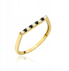 Lovrin Arany gyűrű 585 fehér cirkóniával és fekete kövekkel 1, 13g (58718338)