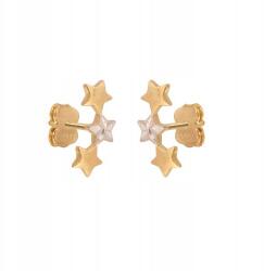 Lovrin Arany fülbevaló nőknek 585-ös, összekapcsolt csillagokkal, stílusos, elegáns design (61112417)