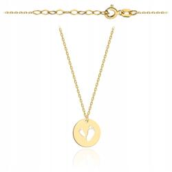 Lovrin Arany nyaklánc 585 0.98g lábnyomokkal körben, ajándék babaváró bulira (58717277)