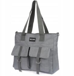 Beltimore Bellugio A4-es könnyű postás táska női válltáska shopper munkához (J38grey)