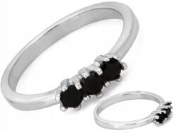 Lovrin Női gyűrű 925-ös ezüstből, fekete kövekkel, 1, 80g, 13-as méret nőknek (62501705)