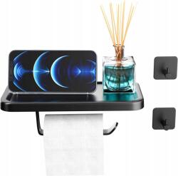  Sriiano Fúrómentes Toalettpapír Tartó Polccal, Fekete (B0D41K4GXH)