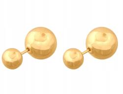 Lovrin Arany fülbevaló 585, két divatos golyó, stekkeres záródás, kő nélkül s