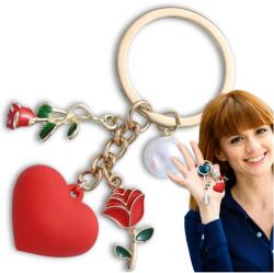 EdiBazzar Kulcstartók Ajándék táskák Kulcstartó Medál Szív Piros (Brelok do kluczy na dzień mamy czerwone serce)