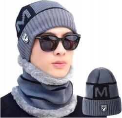 EdiBazzar Férfi Meleg Téli Szett Baseball Sapka Kéménysál Téli Bélelt Garbó (Czapka Komin Ocieplany Komplet Zimowy Męski)